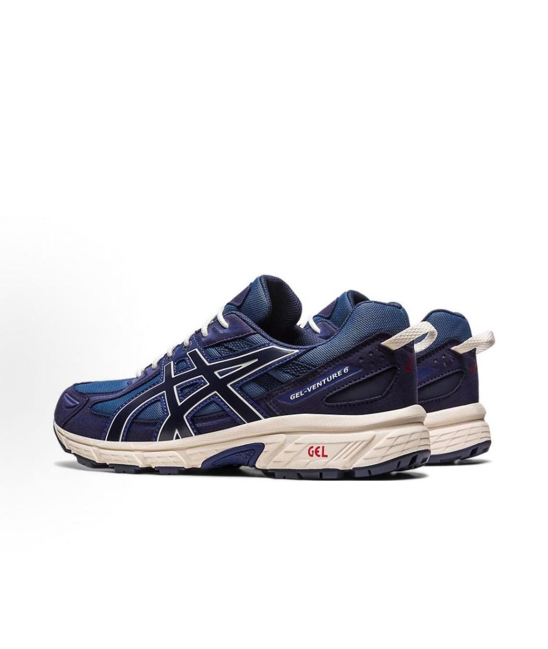 ASICS Темно-синие текстильные низкие кроссовки / кеды, фото 4