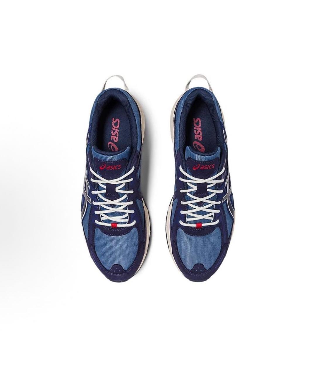 ASICS Темно-синие текстильные низкие кроссовки / кеды, фото 3