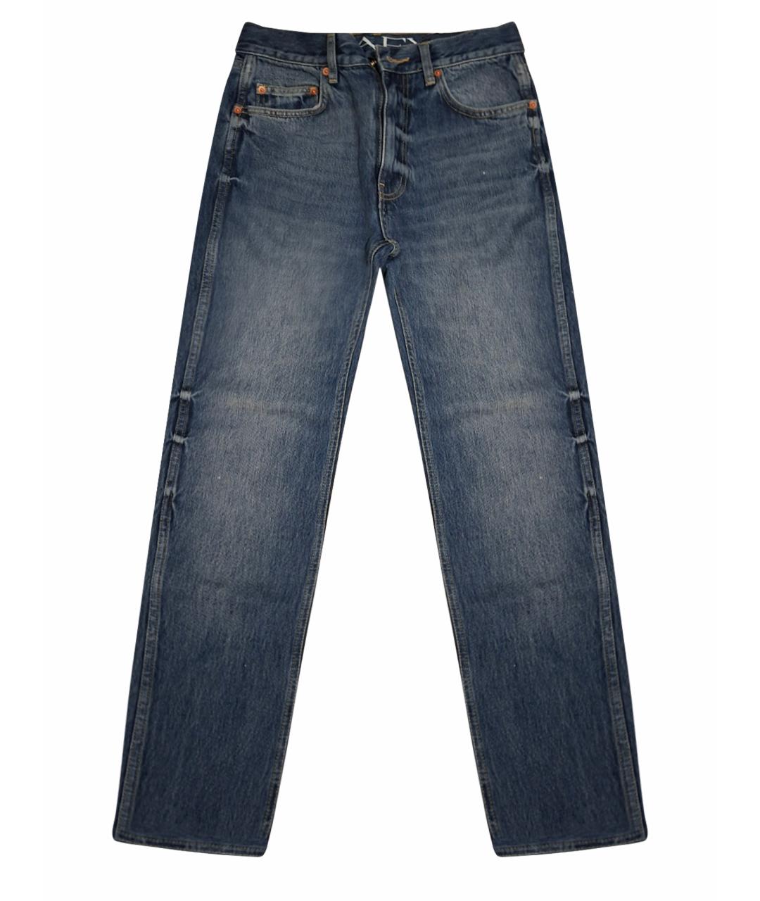 RAEY Голубые хлопковые джинсы слим, фото 1