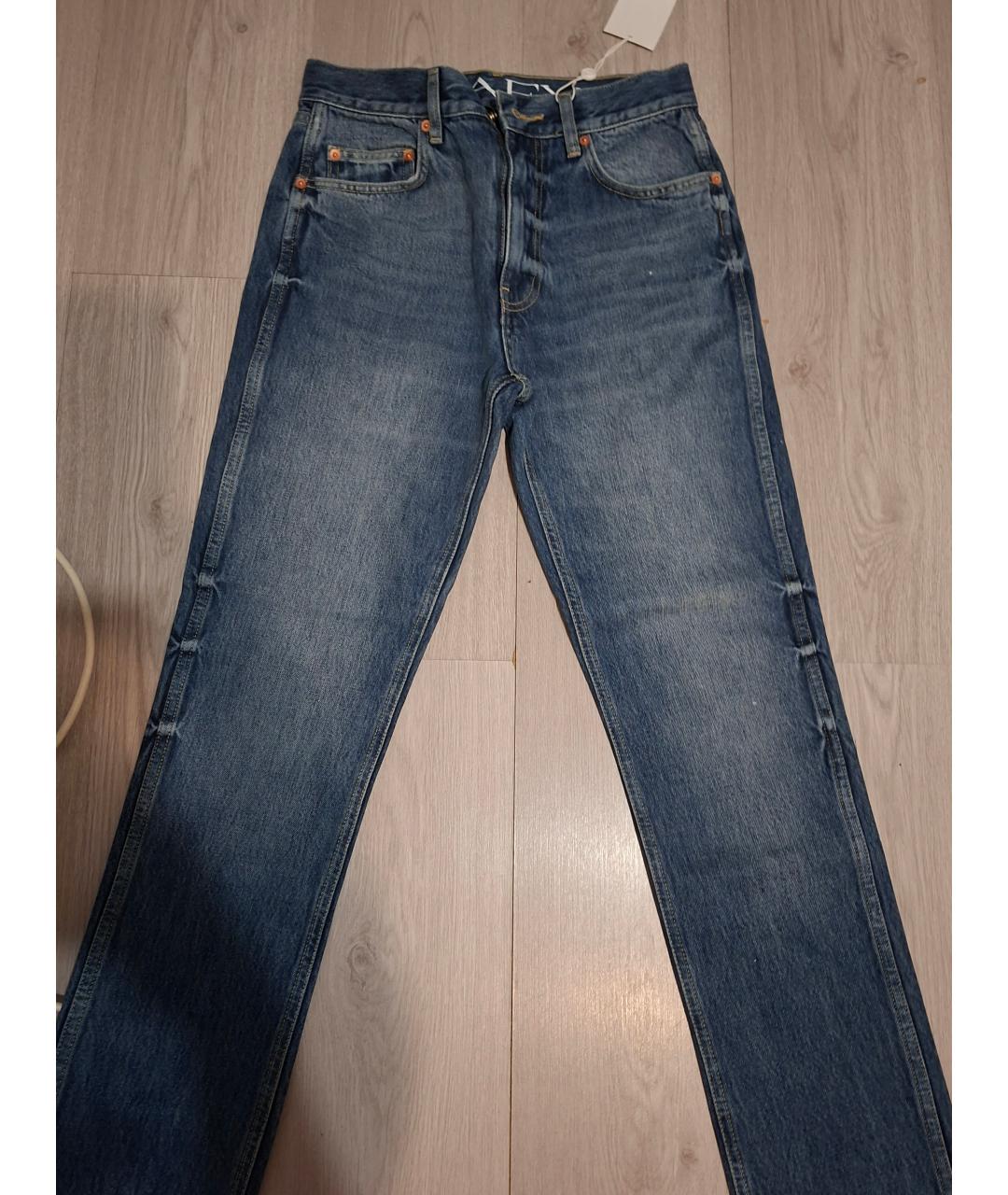 RAEY Голубые хлопковые джинсы слим, фото 6