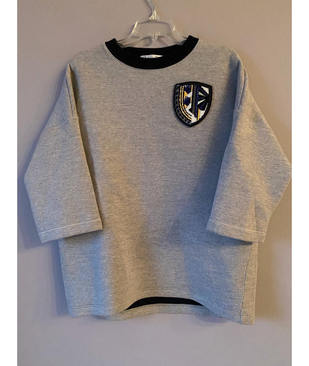 CHRISTIAN DIOR Серый шерстяной джемпер / свитер, фото 7