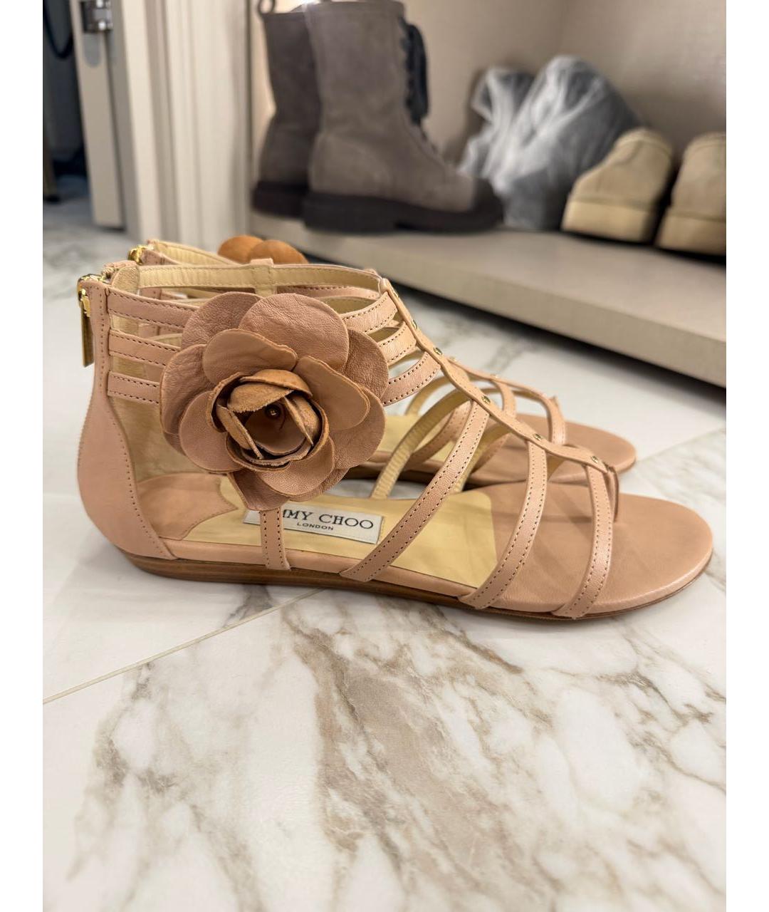 JIMMY CHOO Кожаные босоножки, фото 4