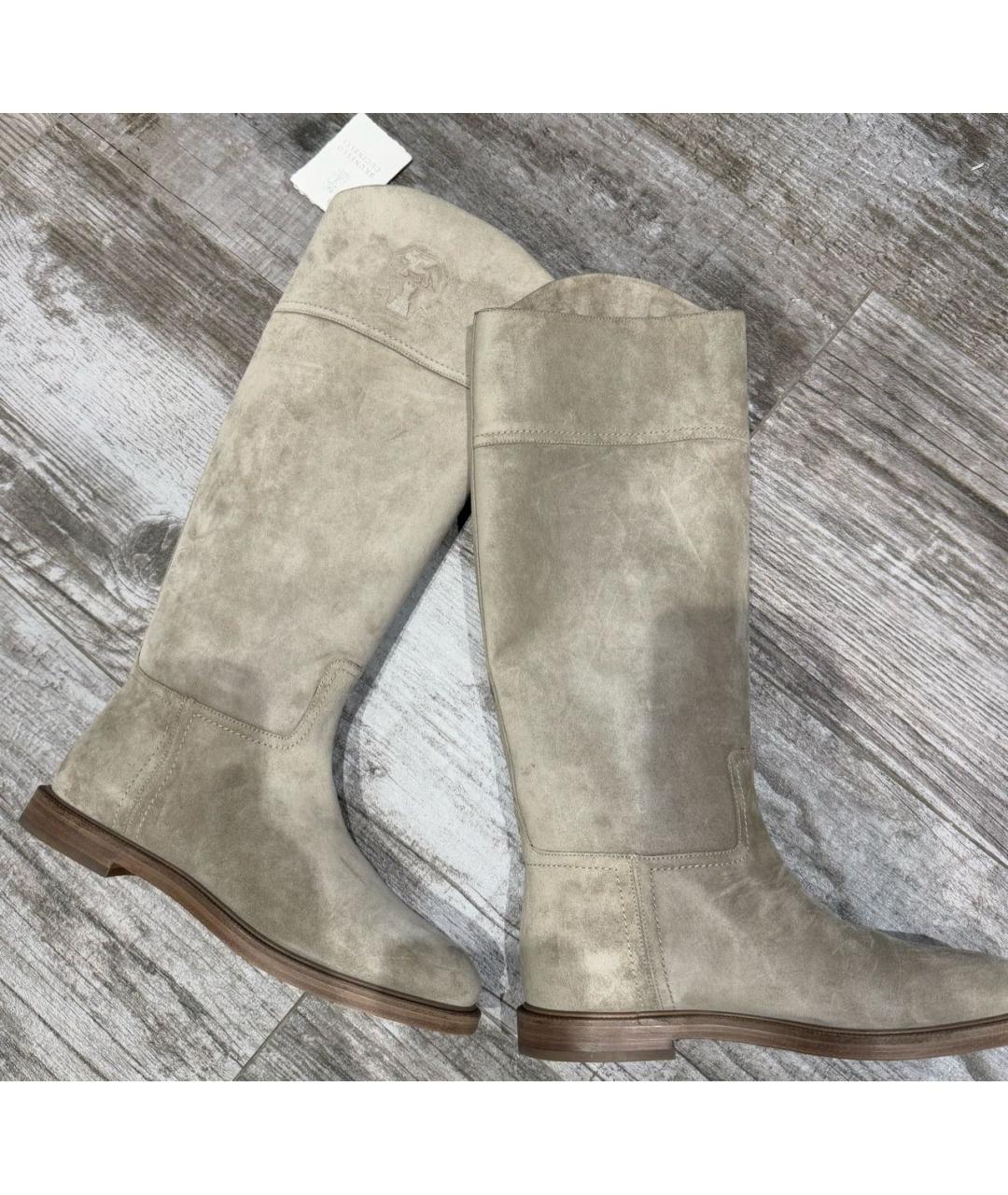 BRUNELLO CUCINELLI Замшевые сапоги, фото 8