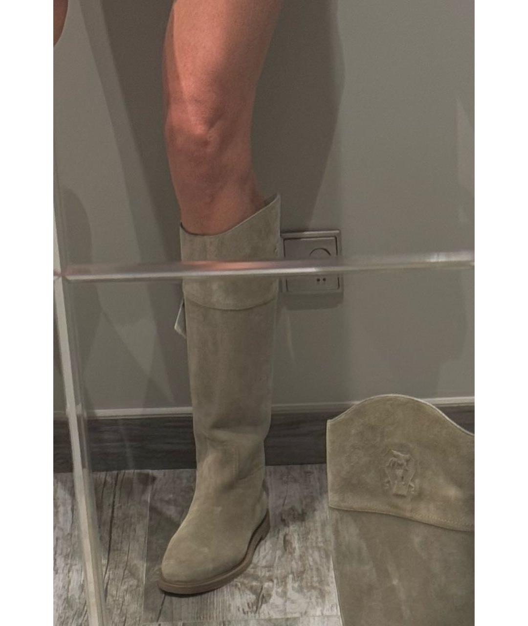 BRUNELLO CUCINELLI Замшевые сапоги, фото 3