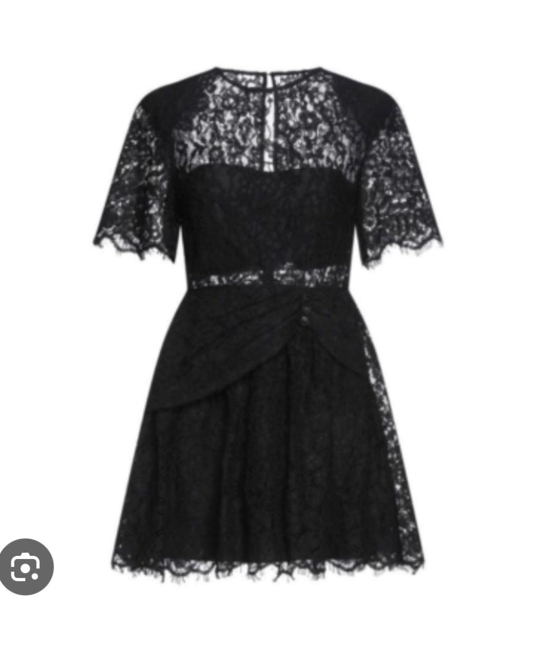 SELF-PORTRAIT Черное хлопковое коктейльное платье, фото 9