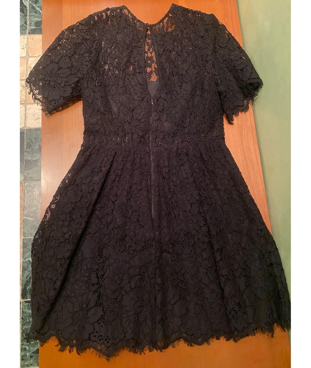 SELF-PORTRAIT Черное хлопковое коктейльное платье, фото 4