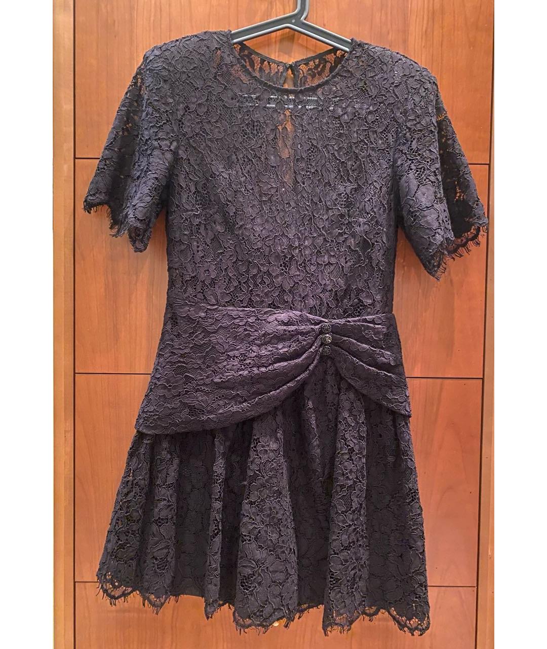 SELF-PORTRAIT Черное хлопковое коктейльное платье, фото 2