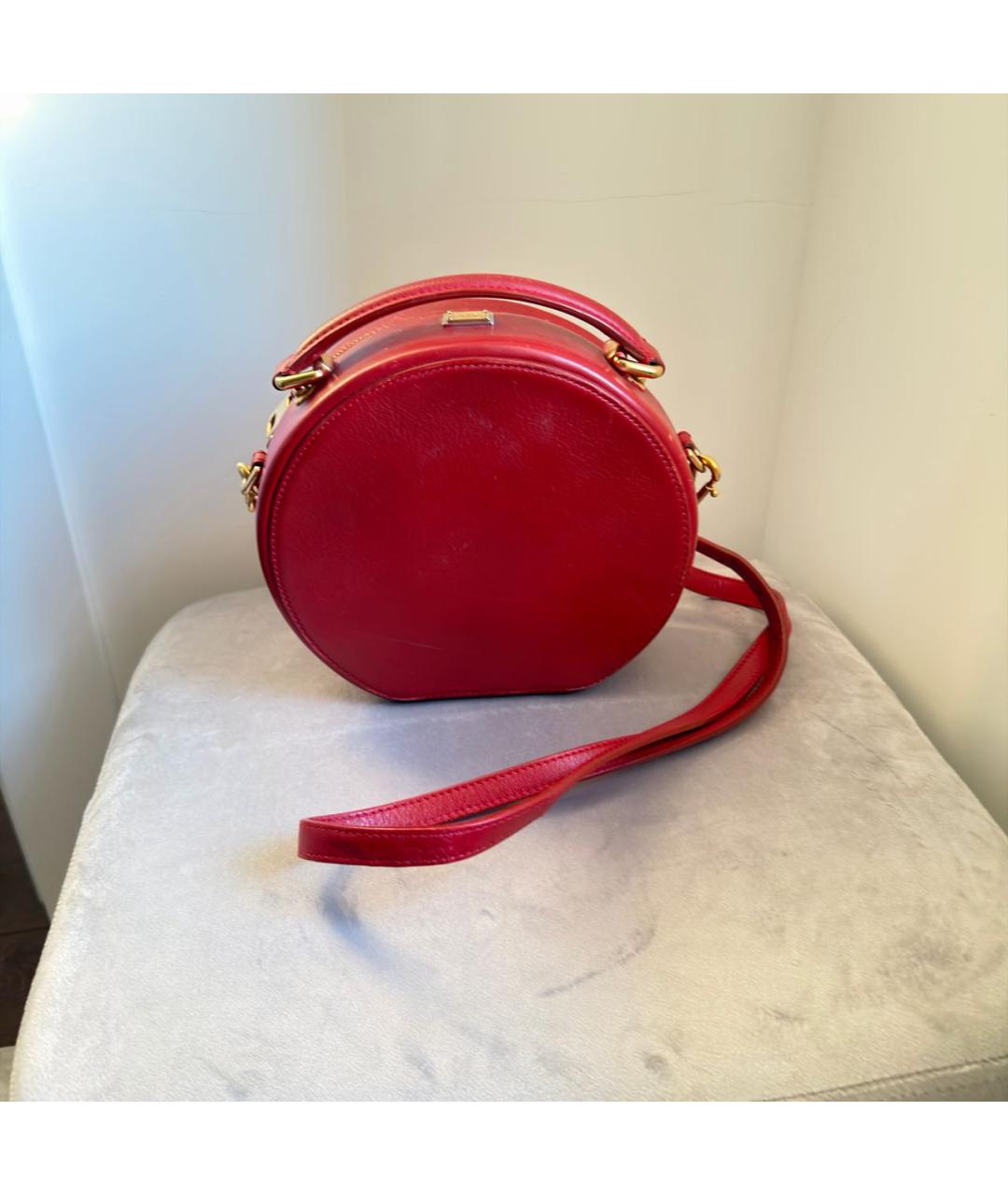 DOLCE&GABBANA Красная кожаная сумка через плечо, фото 2