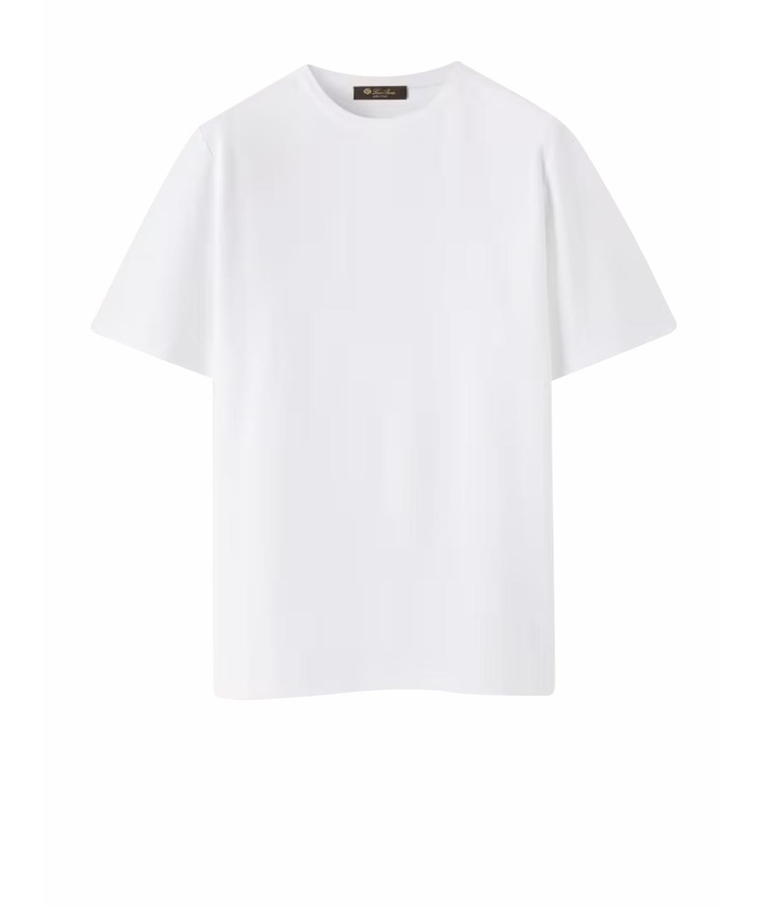 LORO PIANA Белая хлопковая футболка, фото 1