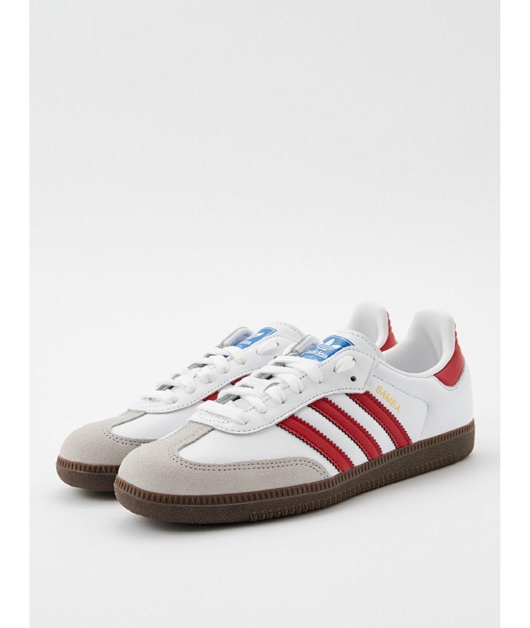 ADIDAS Белые кожаные кеды, фото 3