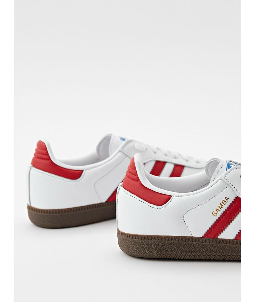 ADIDAS Белые кожаные кеды, фото 2