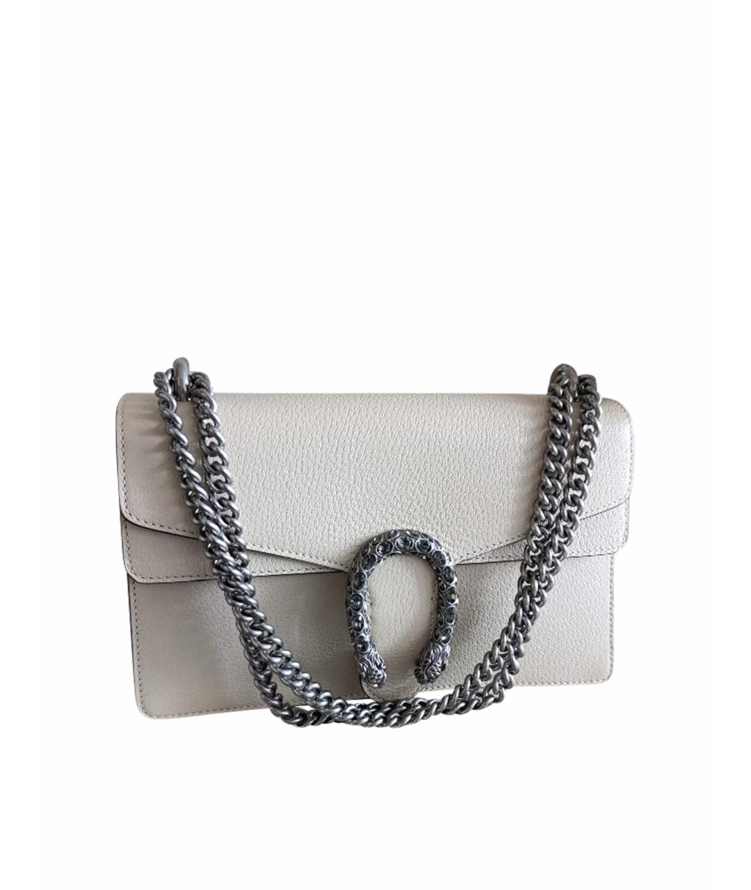 GUCCI Бежевая кожаная сумка через плечо, фото 1