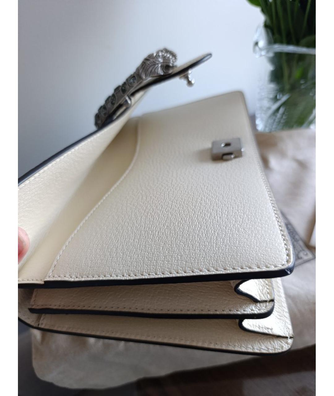 GUCCI Бежевая кожаная сумка через плечо, фото 3