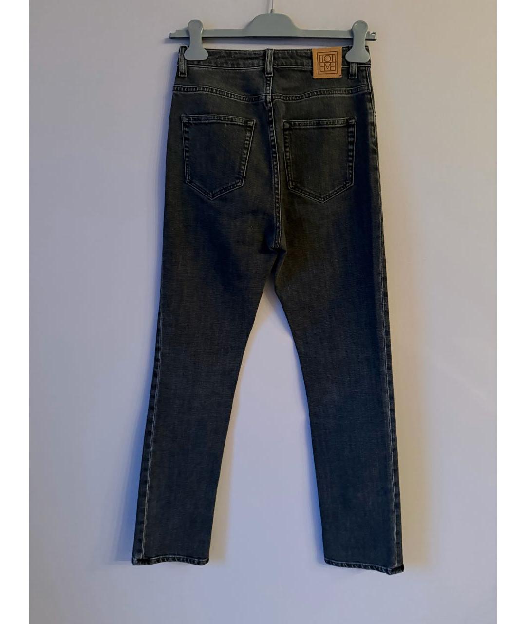 TOTEME Серые хлопковые прямые джинсы, фото 2