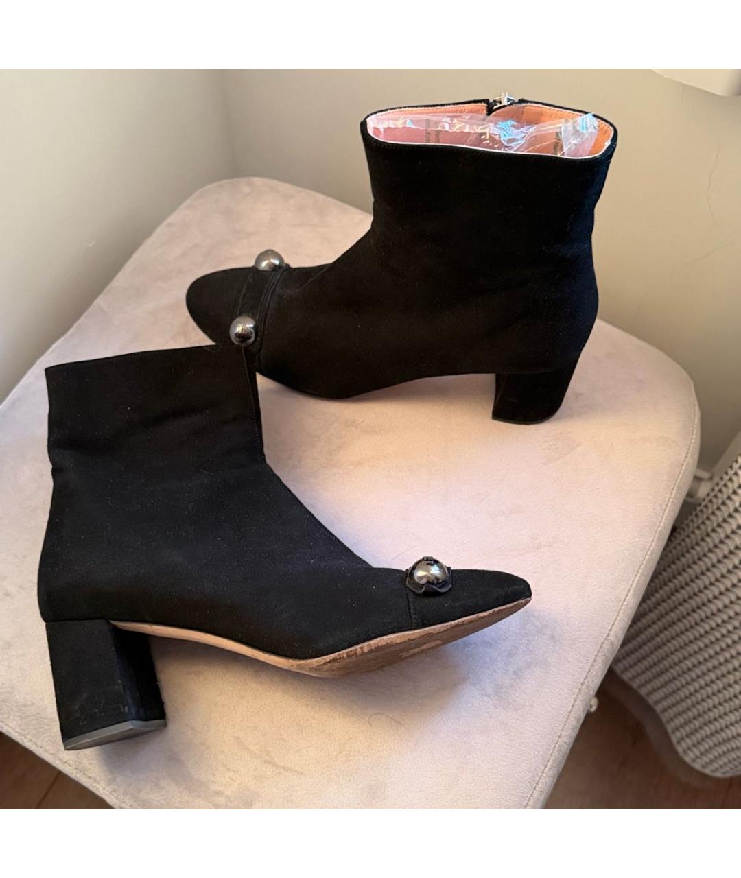 ROCHAS Черные замшевые ботильоны, фото 5