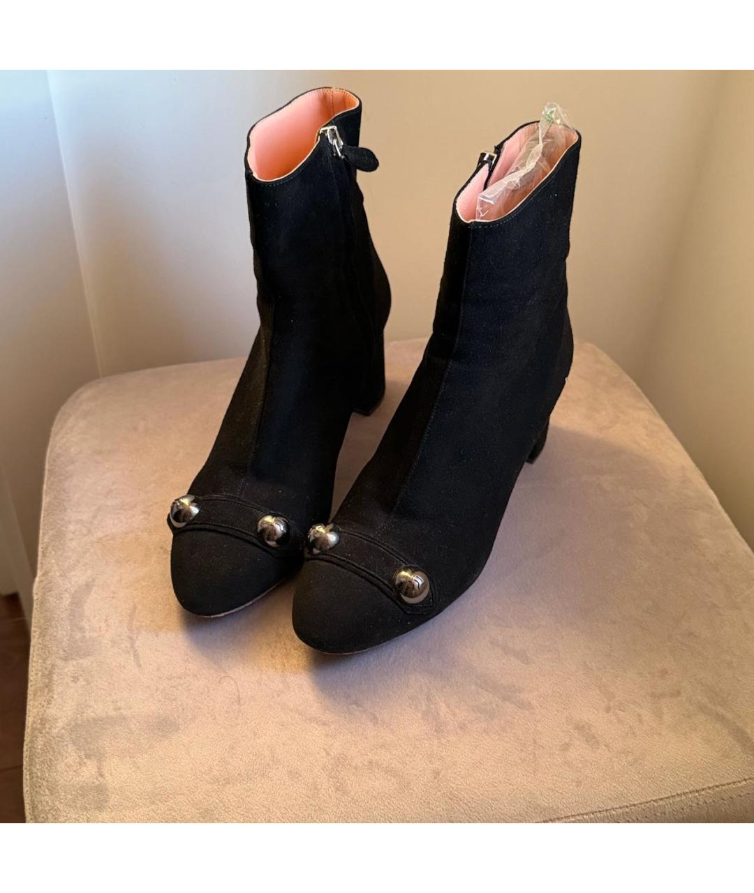 ROCHAS Черные замшевые ботильоны, фото 3