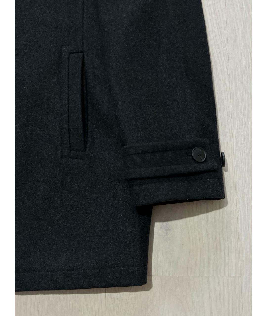CALVIN KLEIN Антрацитовое шерстяное пальто, фото 5