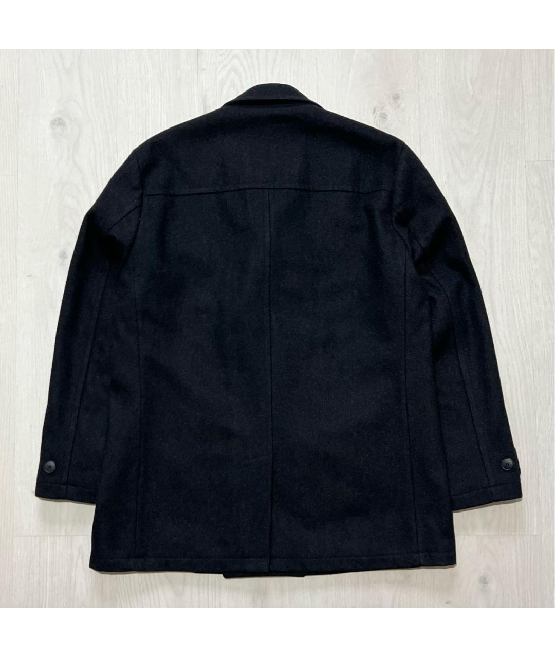 CALVIN KLEIN Антрацитовое шерстяное пальто, фото 2