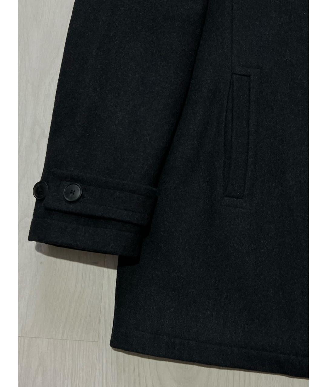 CALVIN KLEIN Антрацитовое шерстяное пальто, фото 6