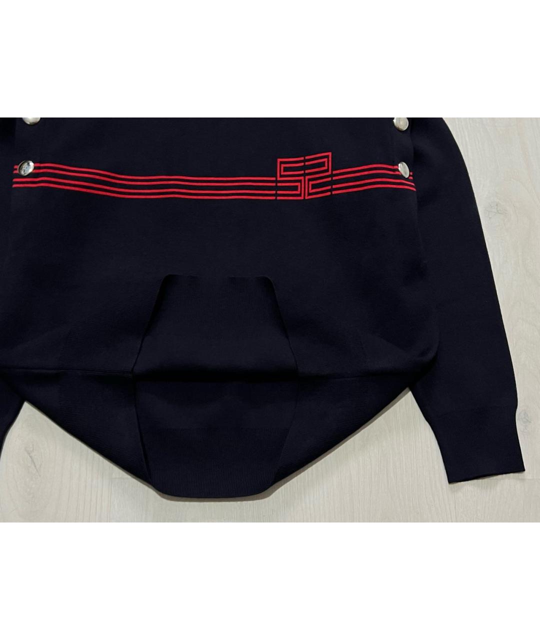 SANDRO Темно-синий вискозный джемпер / свитер, фото 5