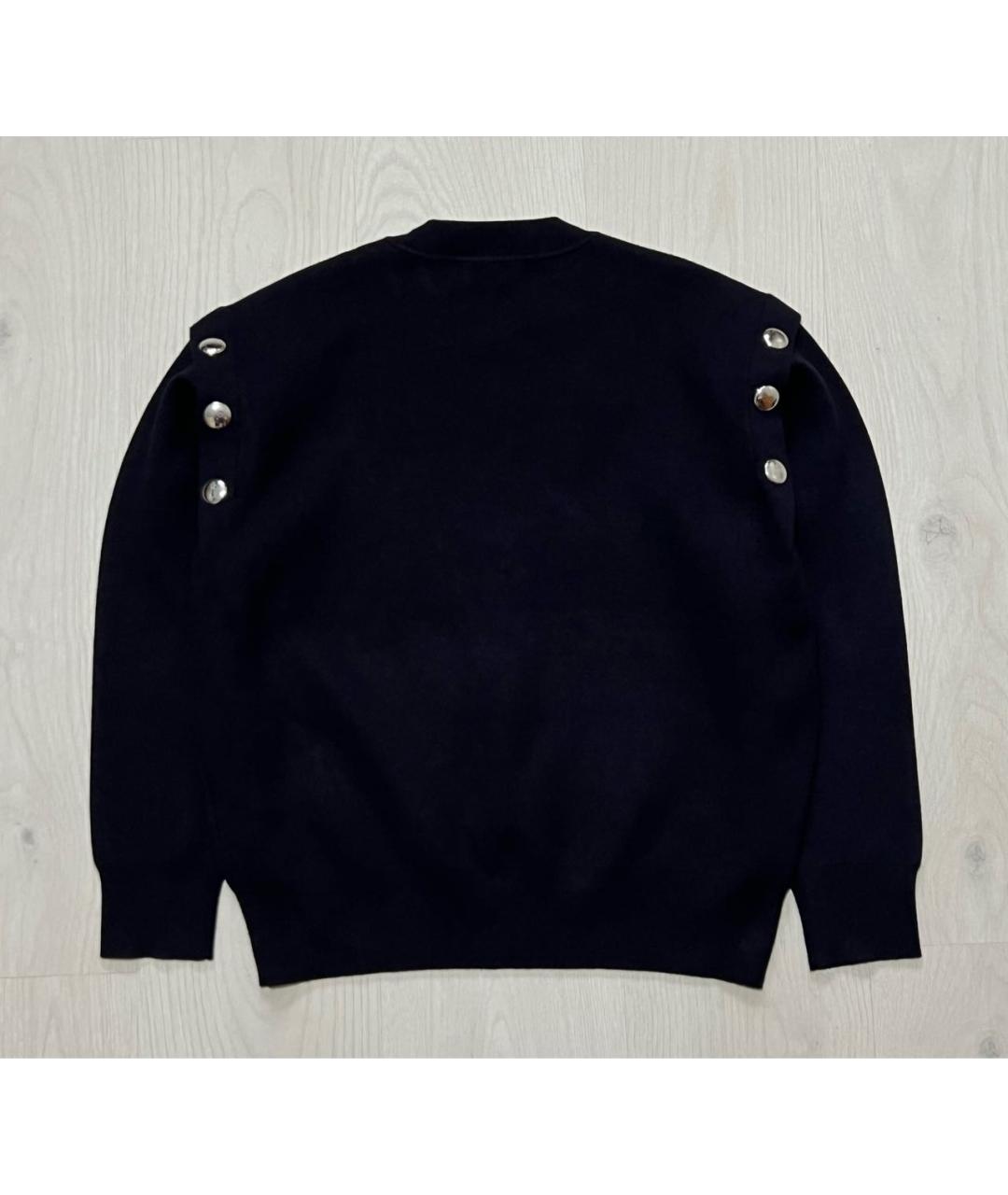 SANDRO Темно-синий вискозный джемпер / свитер, фото 2