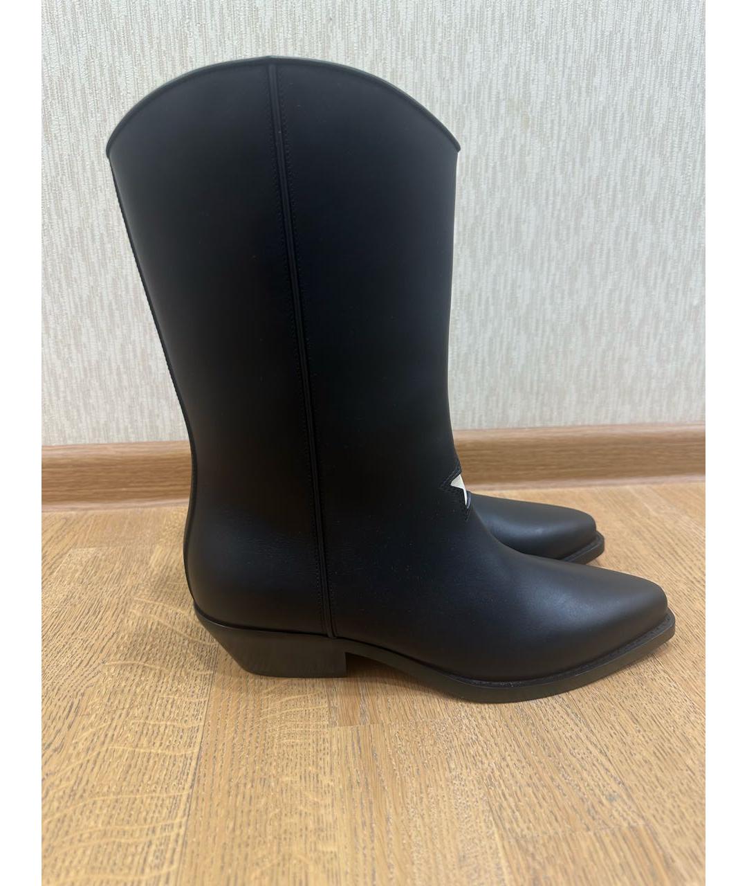 CHRISTIAN DIOR Черные кожаные ботильоны, фото 5