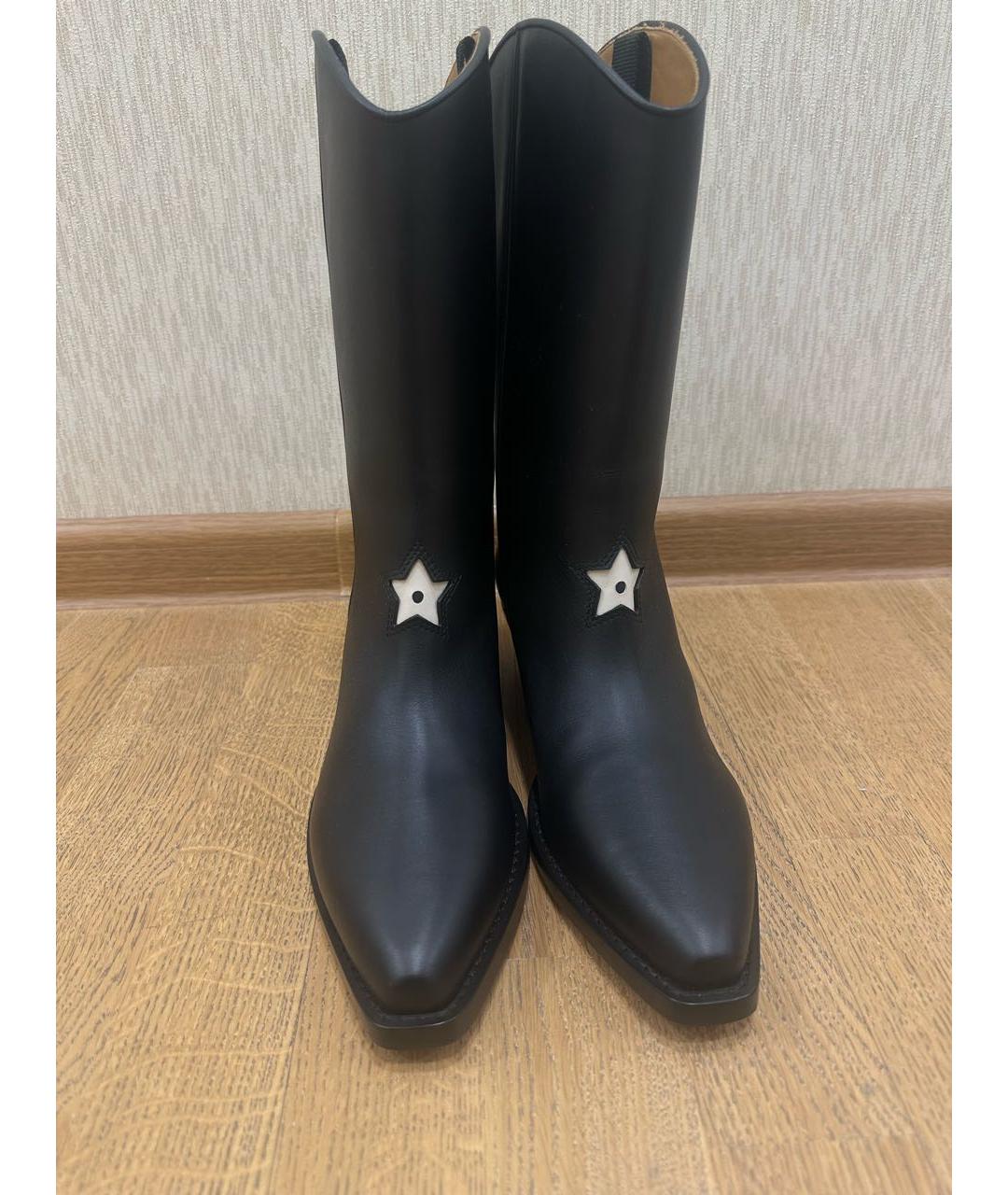 CHRISTIAN DIOR Черные кожаные ботильоны, фото 2