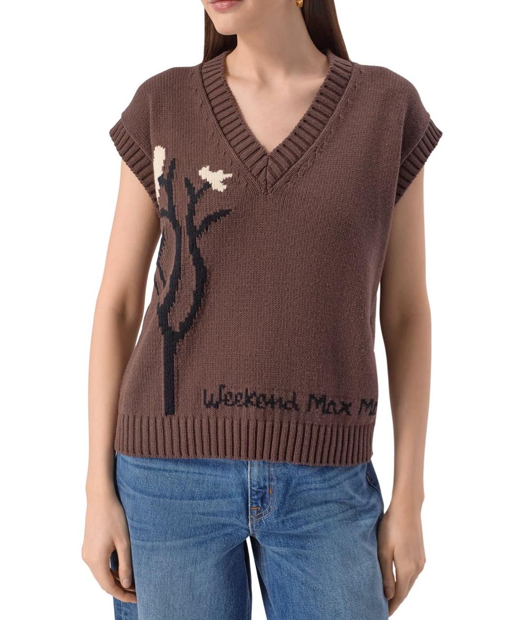 WEEKEND MAX MARA Коричневая жилетка, фото 3