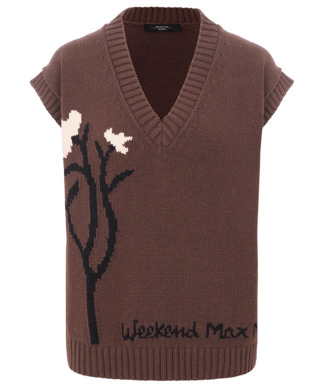 WEEKEND MAX MARA Коричневая жилетка, фото 5