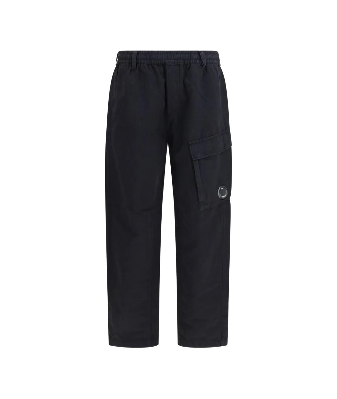 CP COMPANY Черные хлопковые повседневные брюки, фото 1