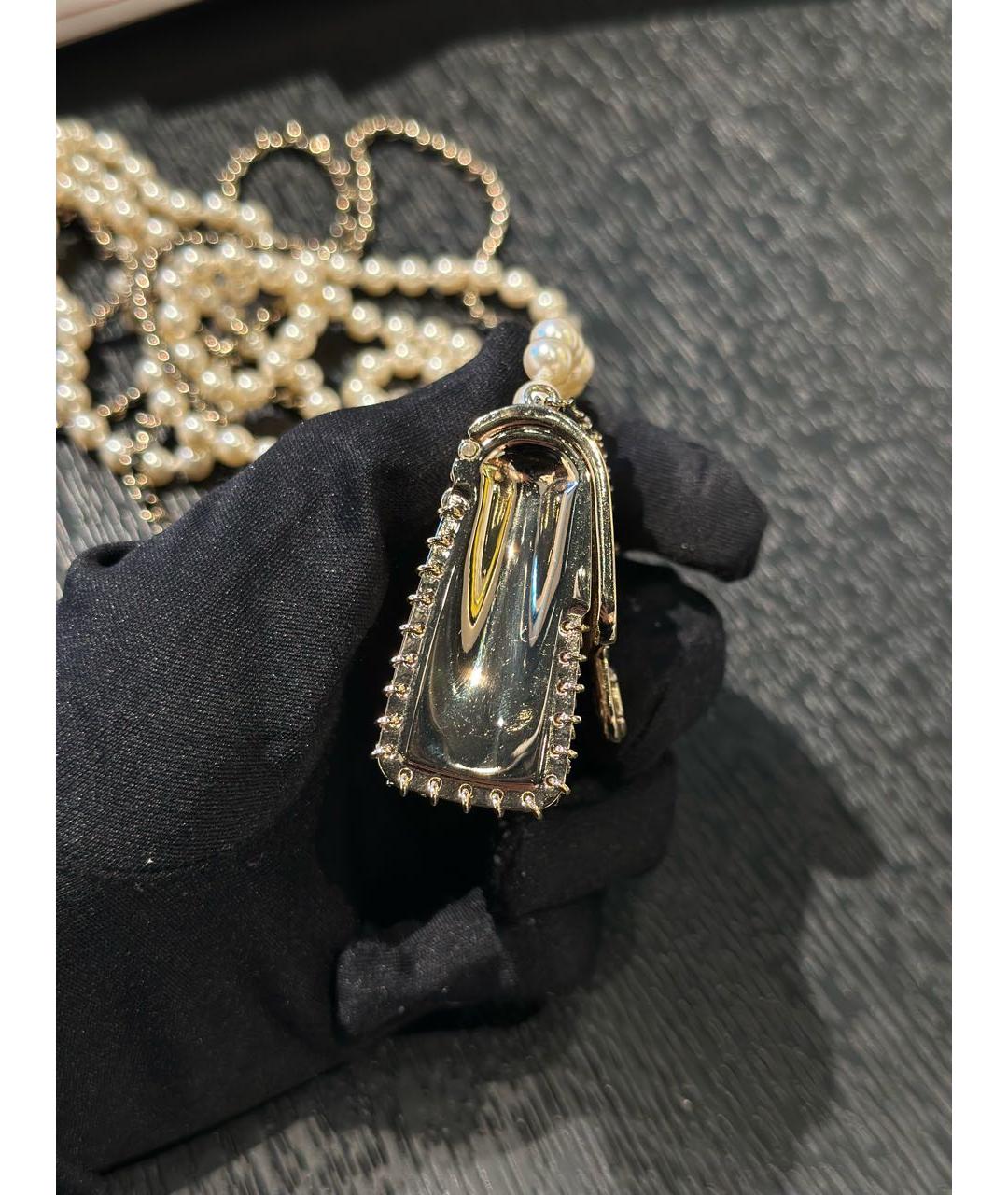 CHANEL Серебряная сумка через плечо, фото 5