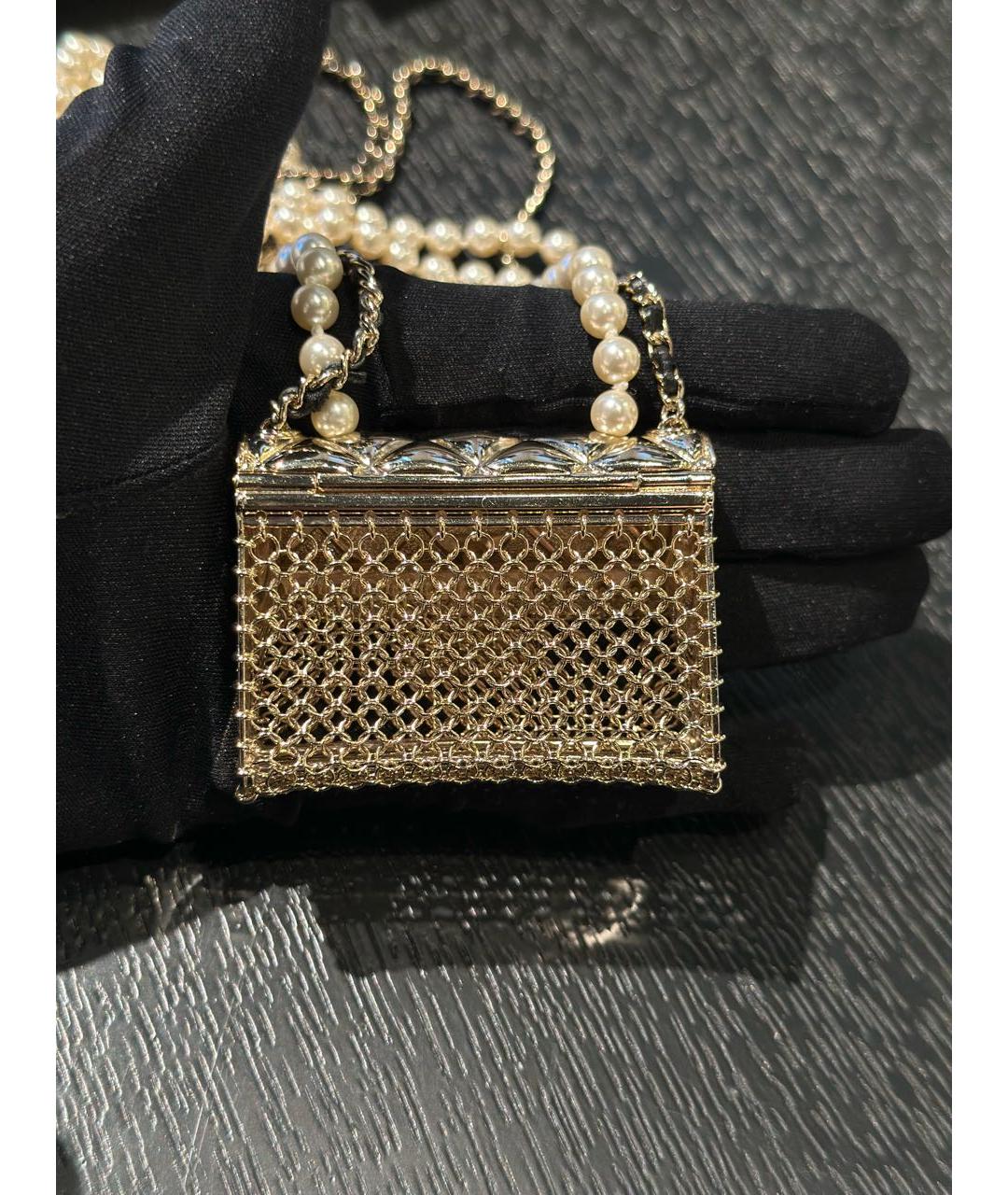 CHANEL Серебряная сумка через плечо, фото 4