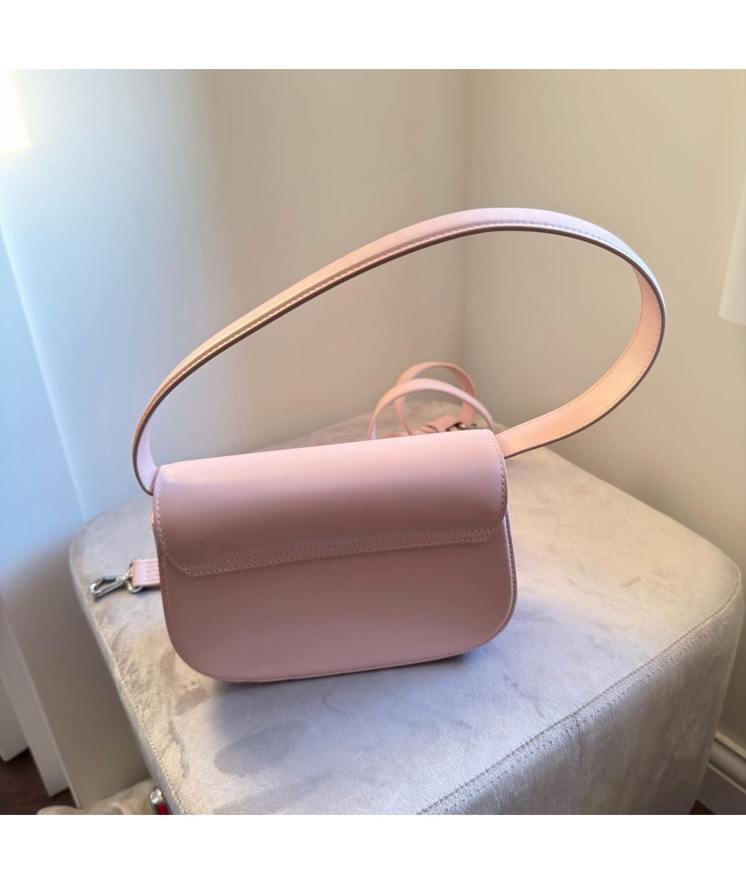 DIESEL Розовая сумка с короткими ручками из искусственной кожи, фото 5