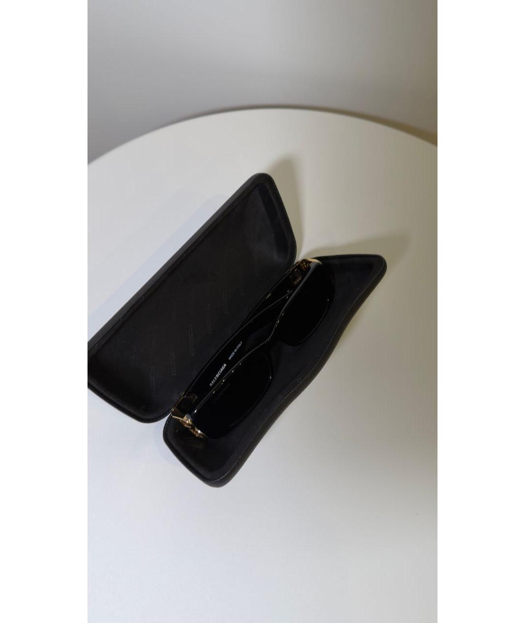 BALENCIAGA Черные пластиковые солнцезащитные очки, фото 3