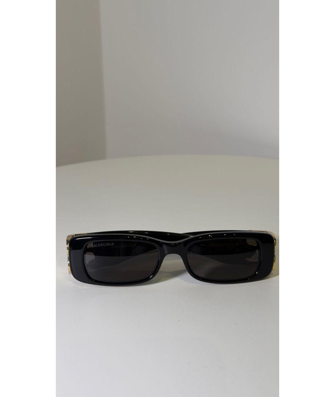 BALENCIAGA Черные пластиковые солнцезащитные очки, фото 4