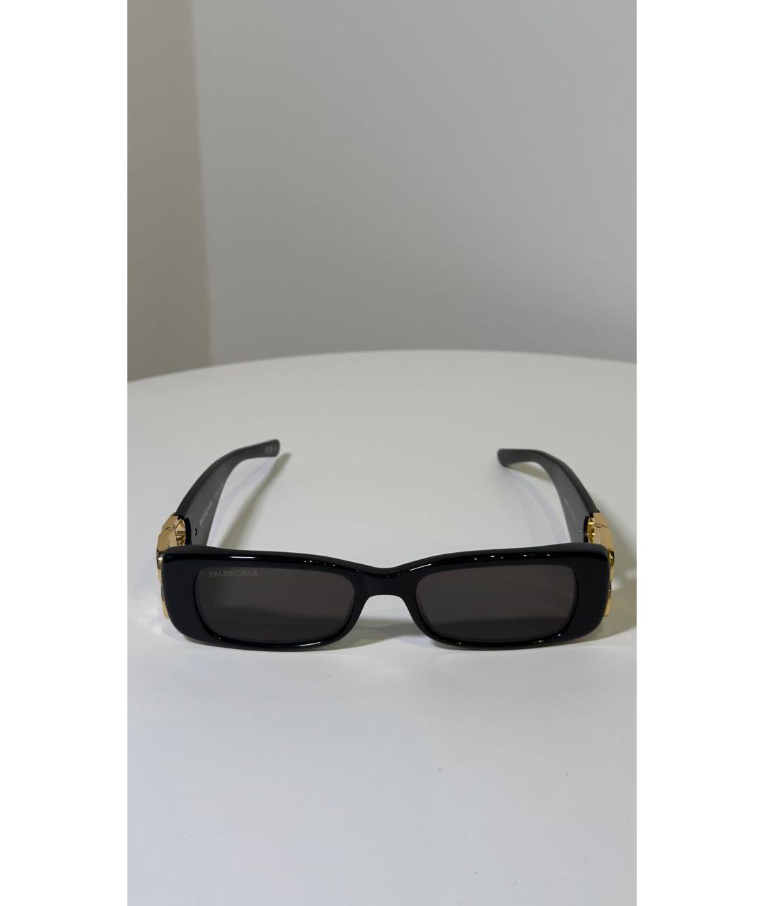 BALENCIAGA Черные пластиковые солнцезащитные очки, фото 5