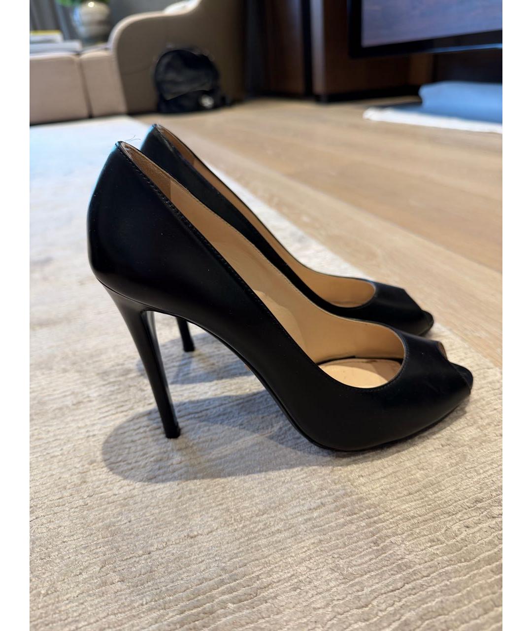 PRADA Черные кожаные туфли, фото 8