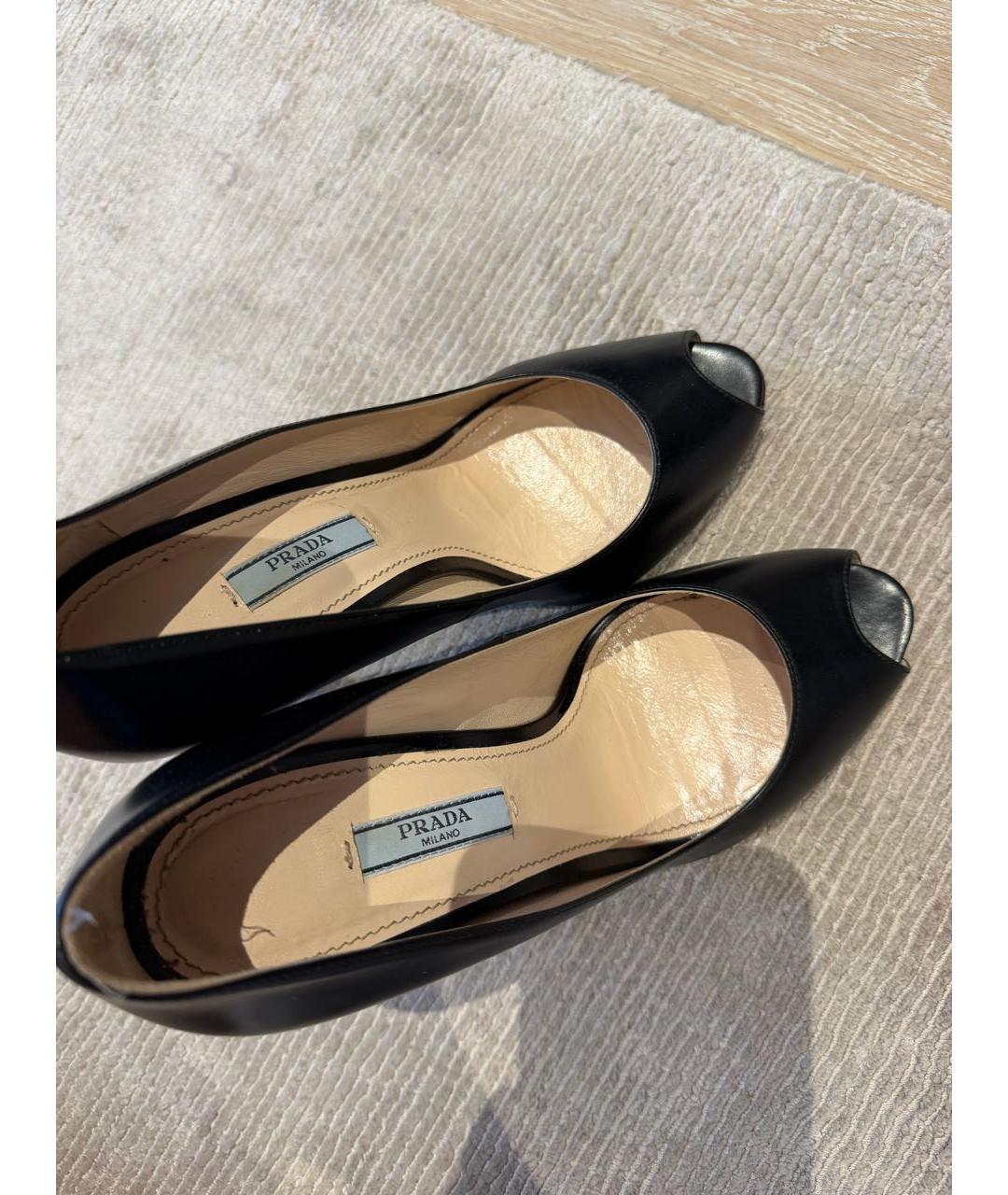 PRADA Черные кожаные туфли, фото 7