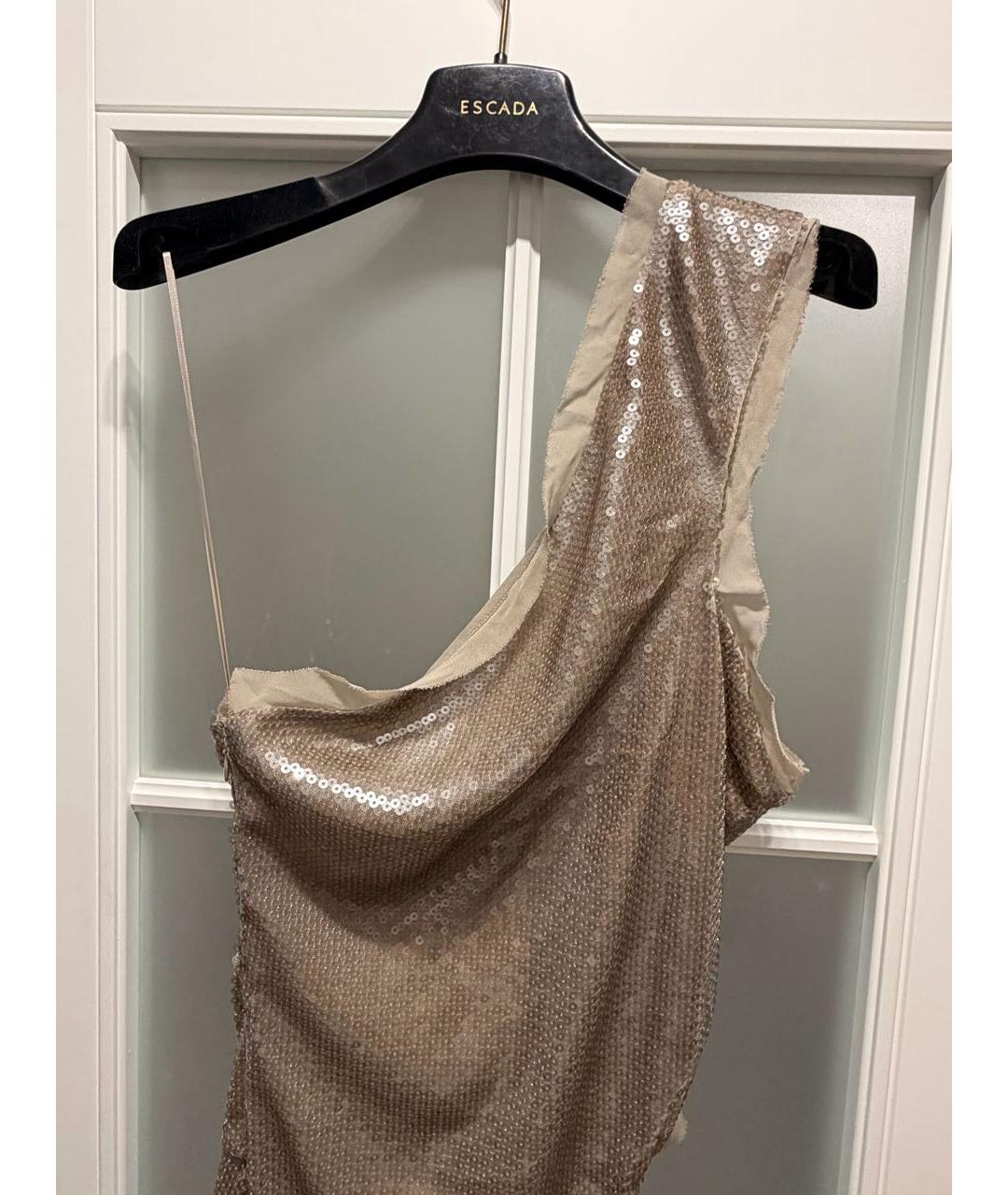 KHY Бежевое полиэстеровое вечернее платье, фото 4