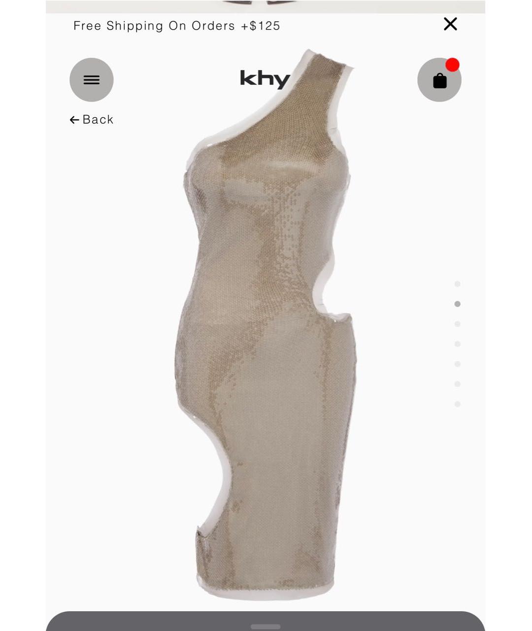 KHY Бежевое полиэстеровое вечернее платье, фото 2