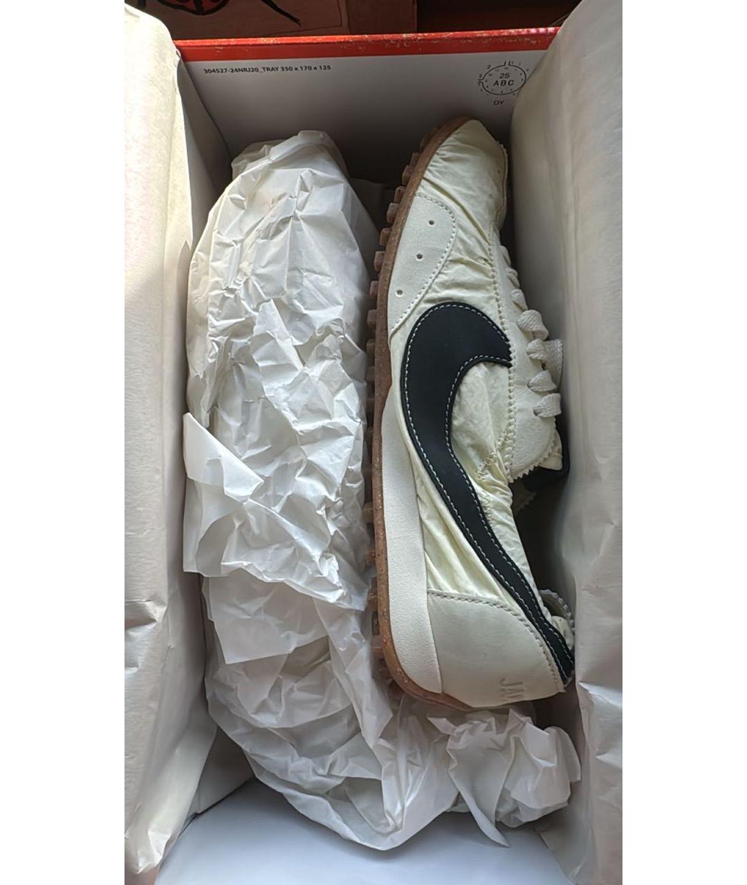 JACQUEMUS Бежевые текстильные низкие кроссовки / кеды, фото 6