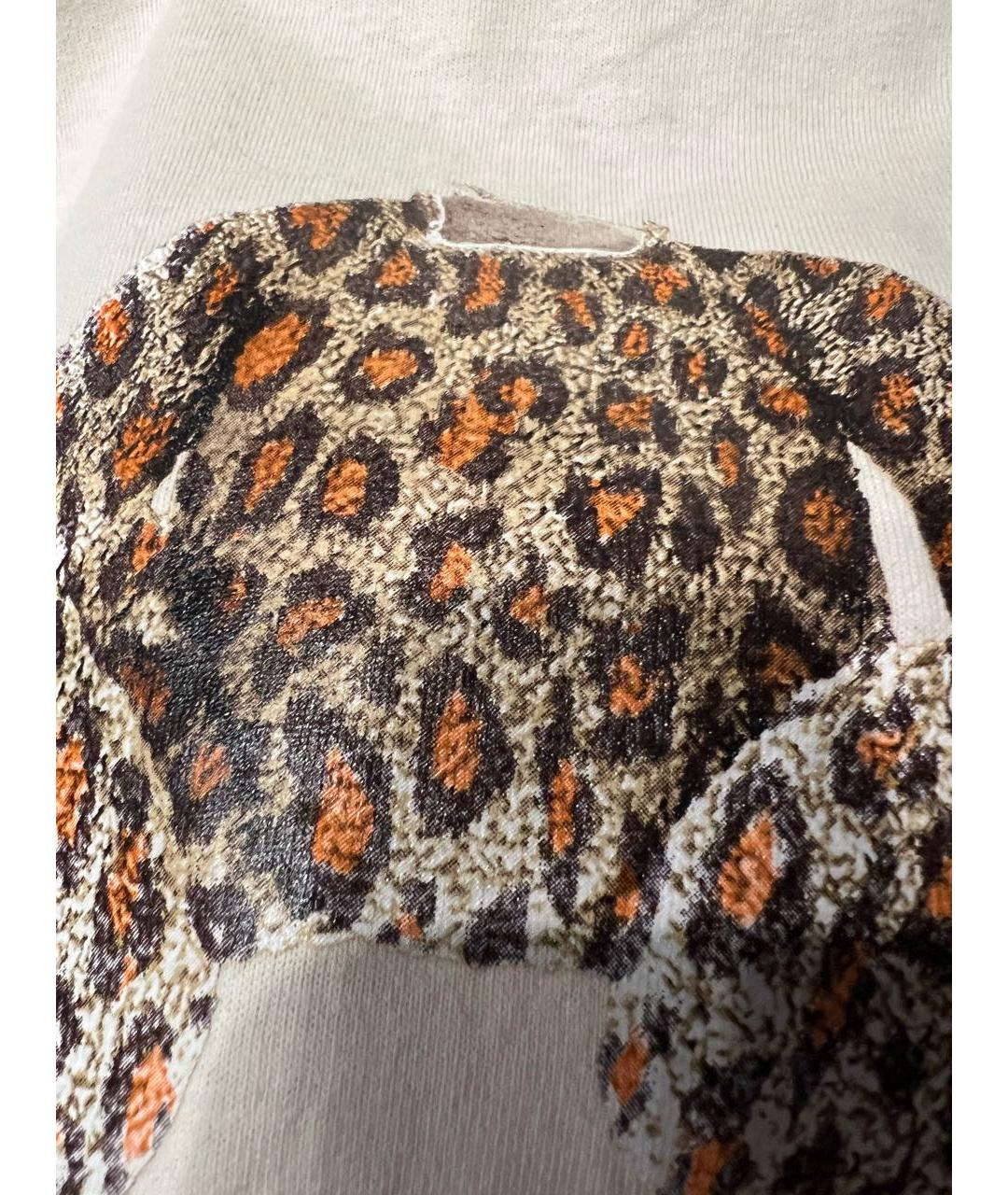 PALM ANGELS Бежевая хлопковая футболка, фото 8