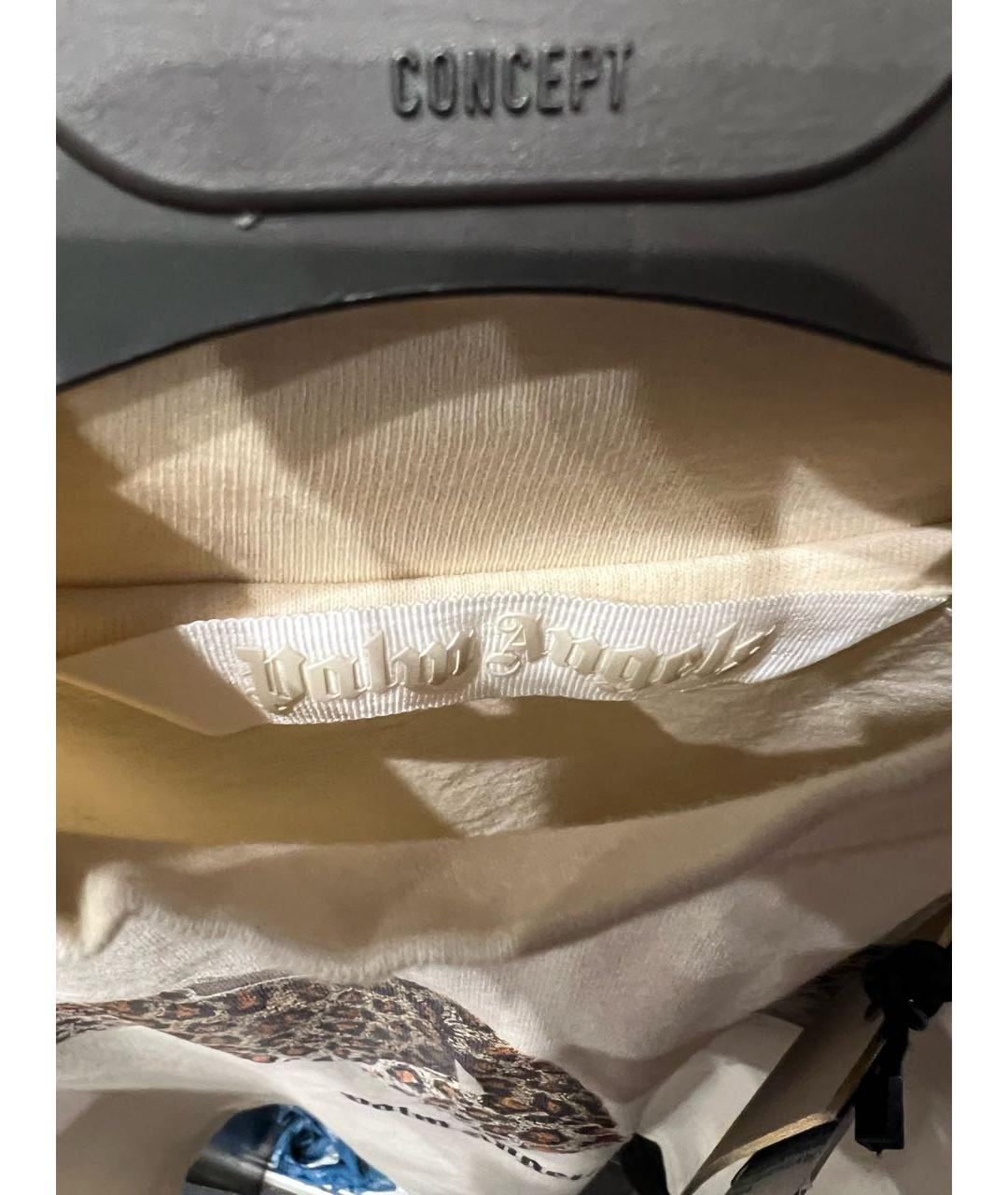 PALM ANGELS Бежевая хлопковая футболка, фото 7