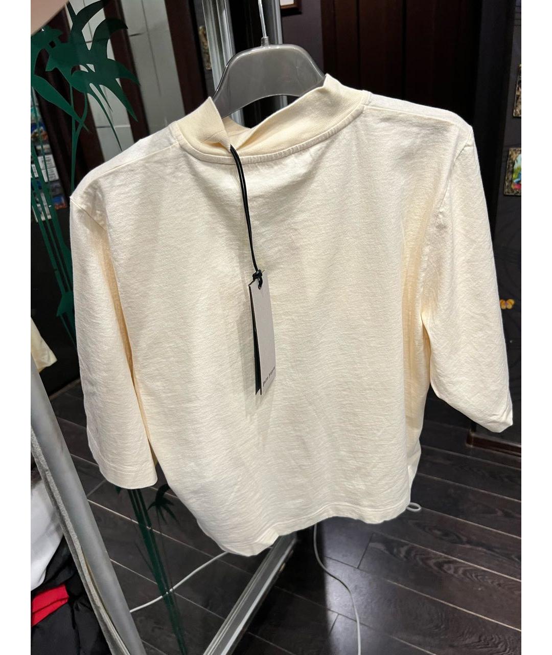 PALM ANGELS Бежевая хлопковая футболка, фото 2