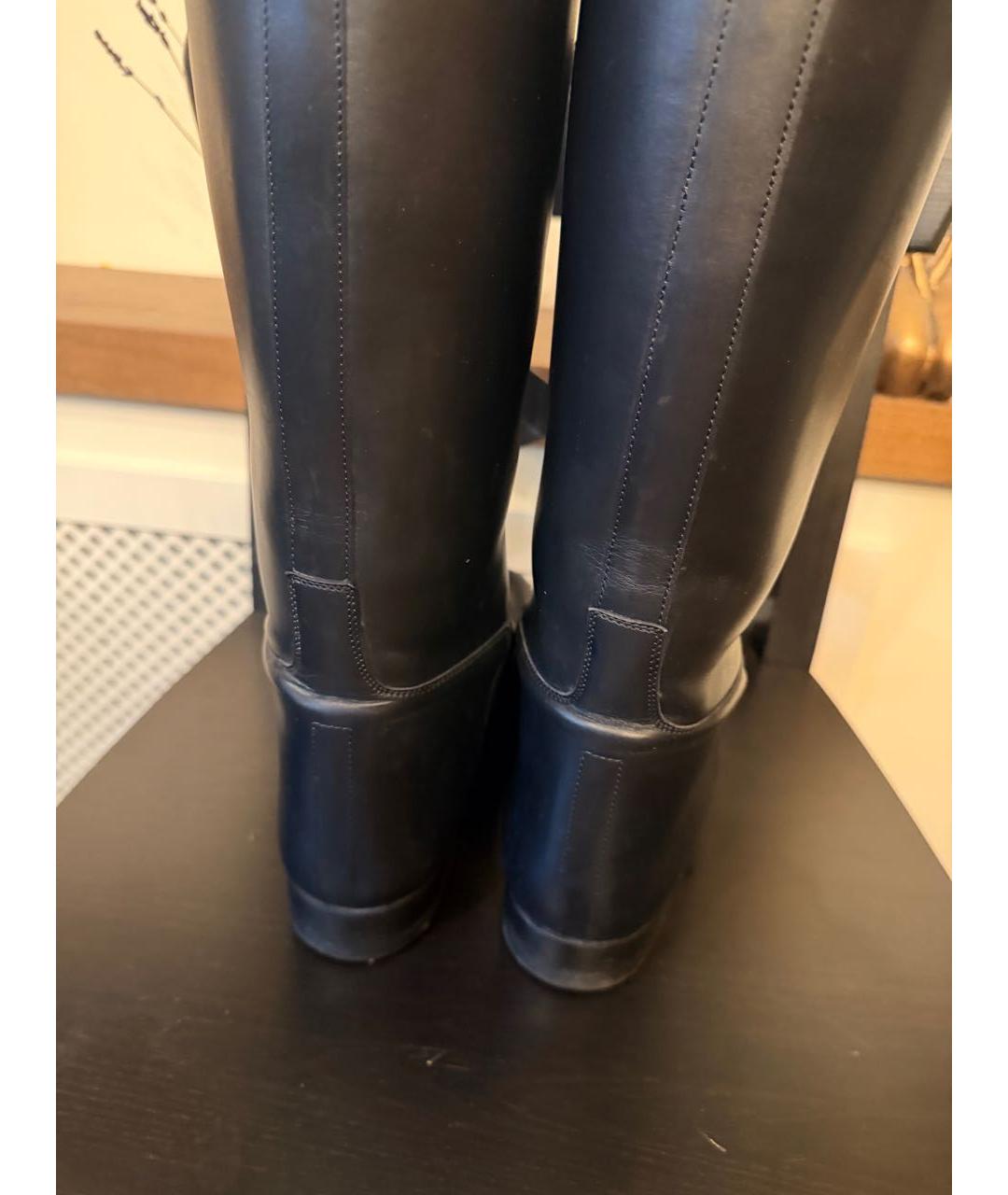 HERMES Черные кожаные сапоги, фото 4