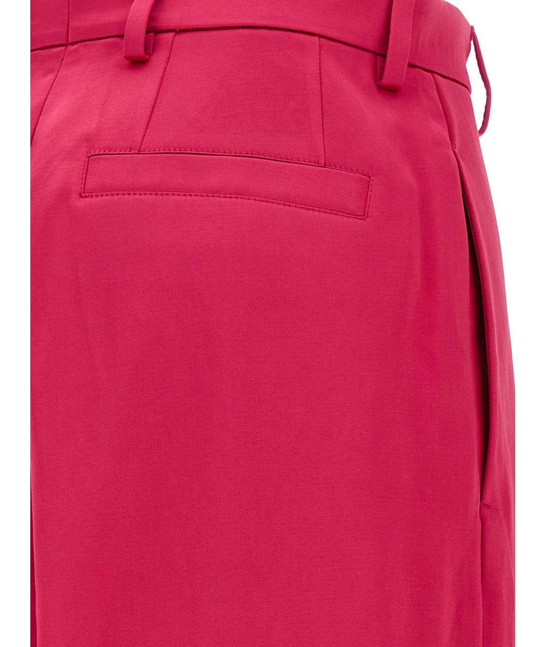DRIES VAN NOTEN Фуксия хлопковая юбка миди, фото 3