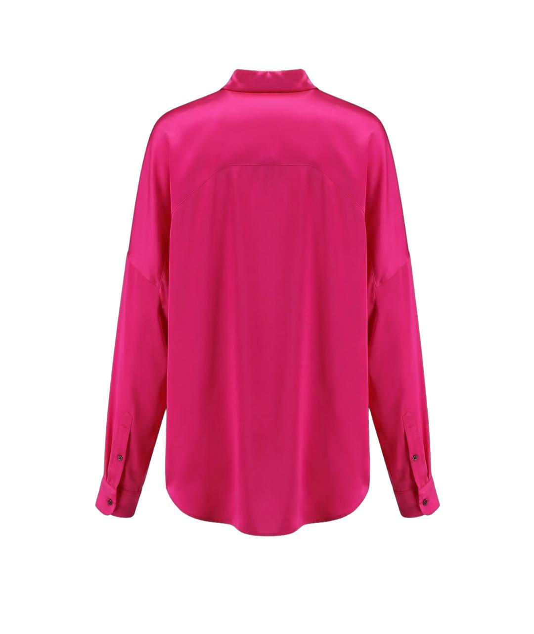 DRIES VAN NOTEN Розовая шелковая рубашка, фото 2