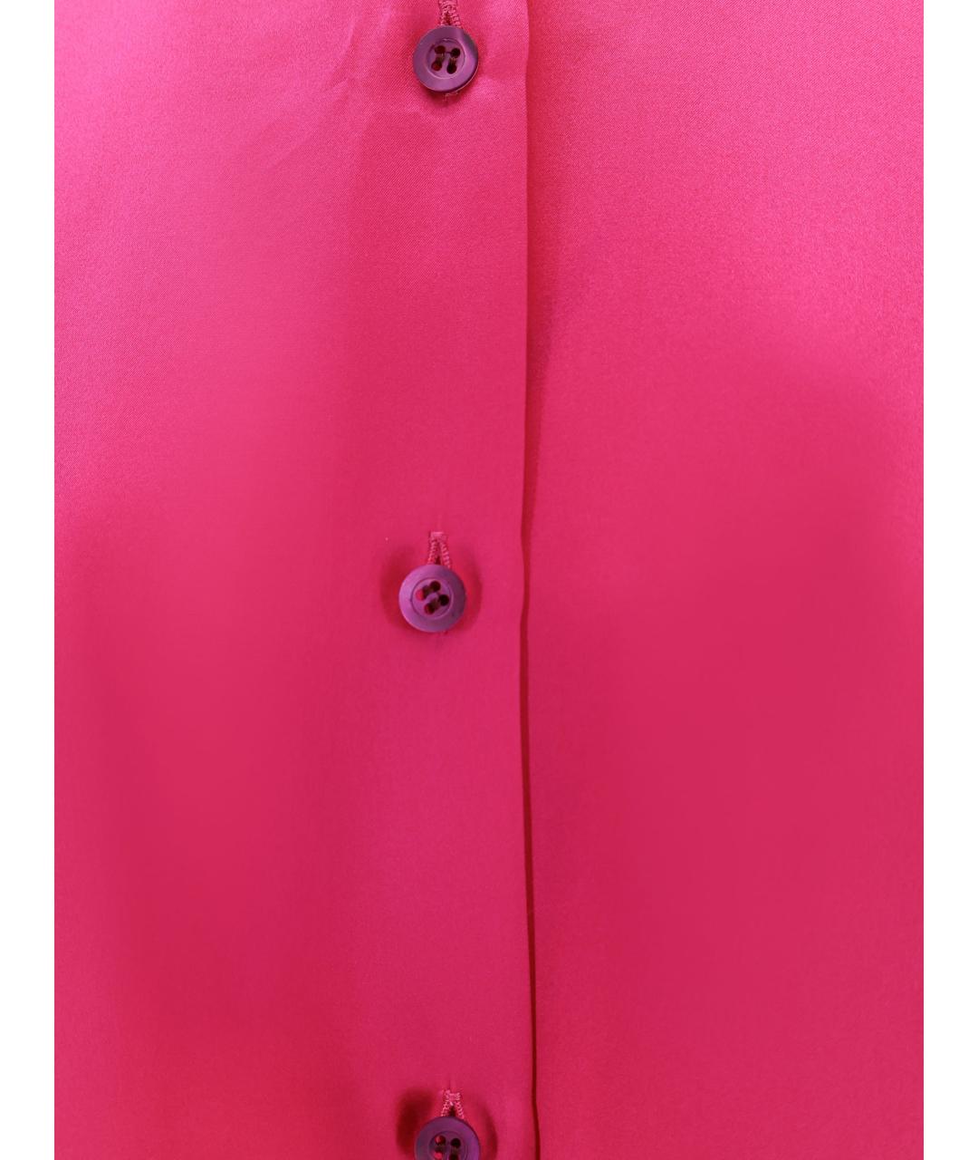 DRIES VAN NOTEN Розовая шелковая рубашка, фото 3