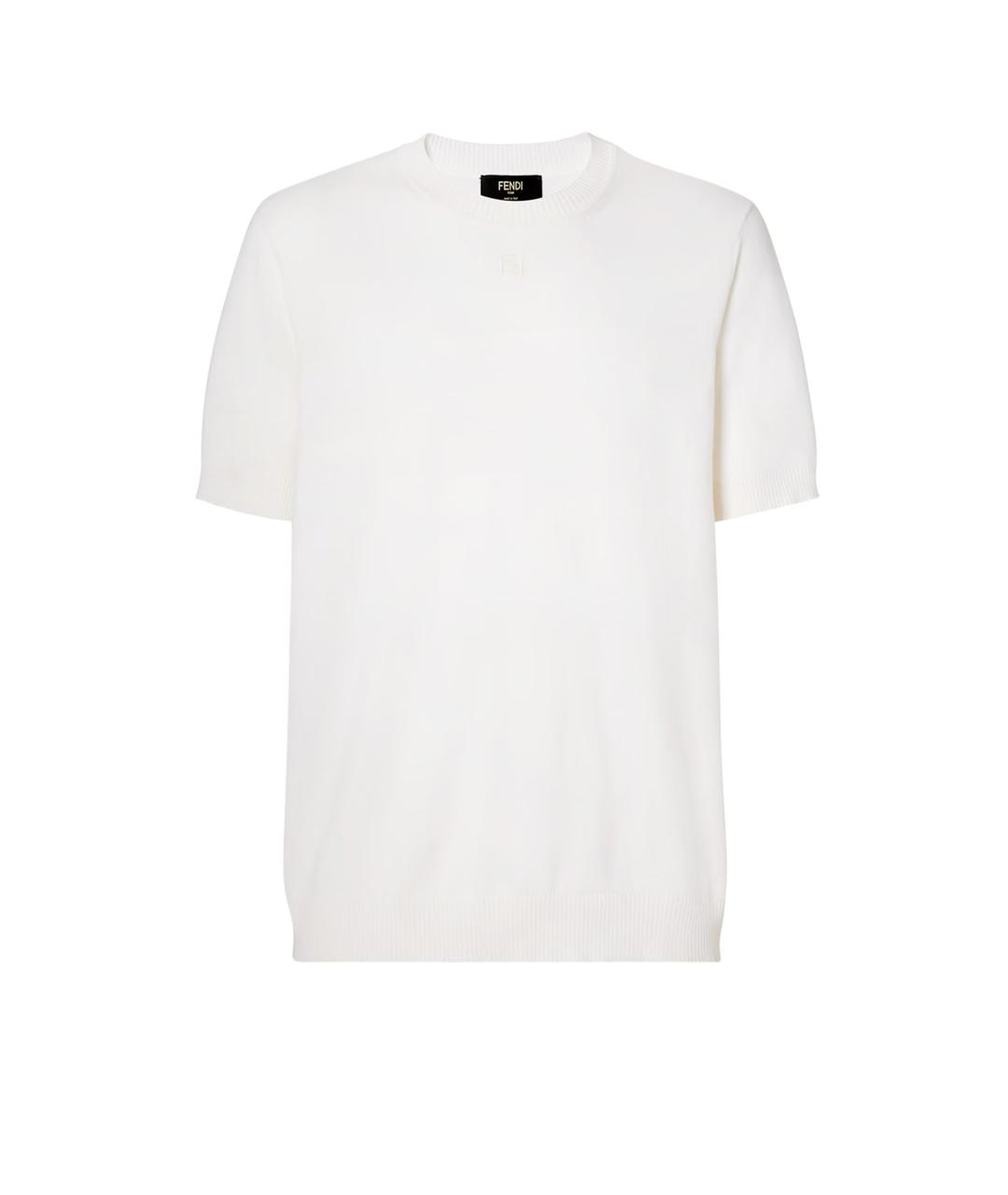 FENDI Белый хлопковый джемпер / свитер, фото 1