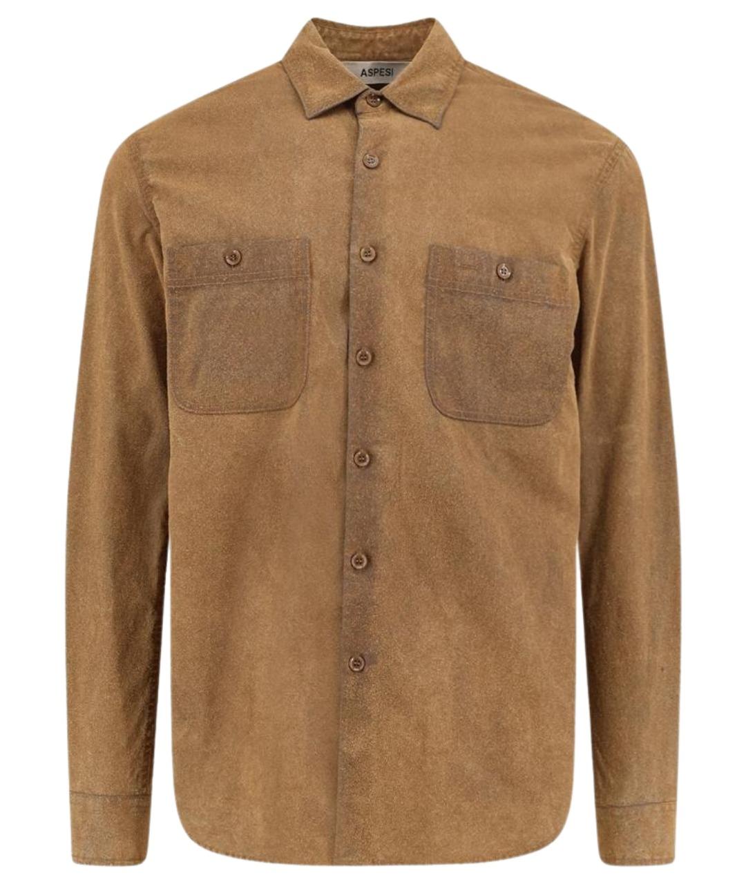 ASPESI Коричневая классическая рубашка, фото 1